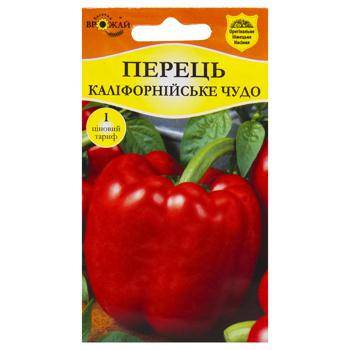 Семена Богатый Урожай Перец Калифорнийское чудо 0,3г - купить, цены на КОСМОС - фото 1