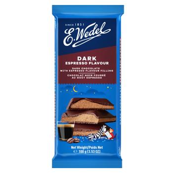 E.Wedel Dark Chocolate with Espresso Flavour Filling 100g - buy, prices for NOVUS - photo 1
