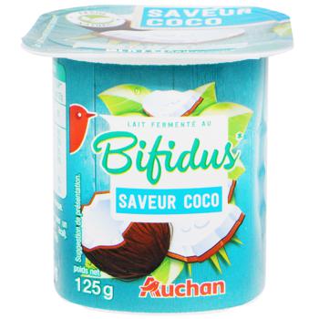 Auchan Bifidus Yogurt with Coconut Flavor 125g - buy, prices for Auchan - photo 1