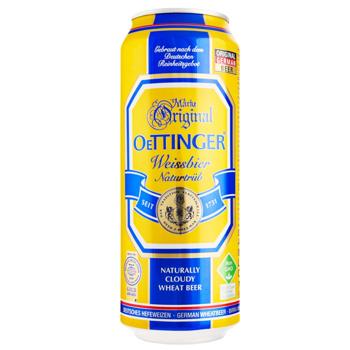 Пиво Oettinger Weissbier світле нефільтроване 4,9% 0,5л - купити, ціни на КОСМОС - фото 1