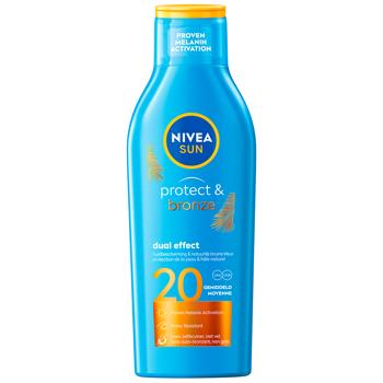 Nivea Sun Protect & Bronze Dual Effect Sunscreen Lotion SPF 20 200ml - buy, prices for - photo 1