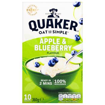 Каша вівсяна Quaker Яблуко та чорниця швидкого приготування 36г х 10шт - купити, ціни на - фото 3