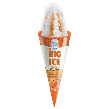 Мороженое Лимо Big Ice со вкусом абрикоса в вафельном рожке 140г