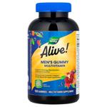 Мультивітаміни для чоловіків, Men's Gummy Multivitamin, Nature's Way, Alive!, 150 жувальних цукерок