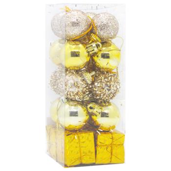 Gold Christmas Tree Decorations 20pcs 3cm - buy, prices for COSMOS - photo 3