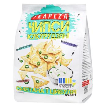 Чипсы кукурузные Trapeza Сметана и лук 90г - купить, цены на - фото 3