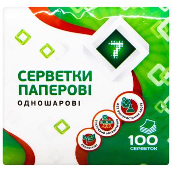 Semerka Napkins White 100pc - buy, prices for COSMOS - photo 1