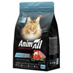 AnimAl Salmon, White Fish and Fresh Turkey Dry Food for Adult Cats 400g