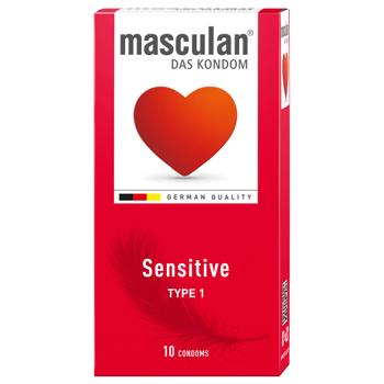 Masculan Type 1 Sensitive Condoms 10pcs - buy, prices for Chudo Market - photo 1