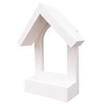 House for Birds Balcony Wood Window Bird Feeder 24.5x20x7cm