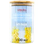 Vittora Glass Storage Jar with Wooden Lid 1100ml