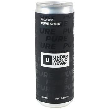 Пиво Underwood Pure Stout темне безалкогольне 0,33л - купити, ціни на Grono - фото 1