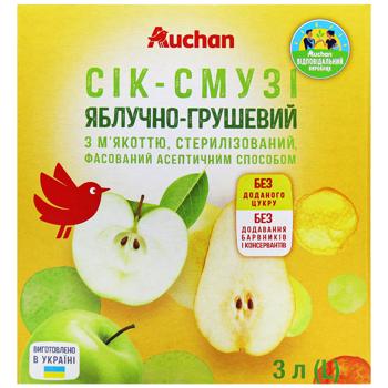 Auchan Apple-pear Smoothie-juice 3l - buy, prices for Auchan - photo 2