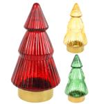 Tarrington House Glass Christmas Tree with LED 20cm