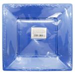 Blue Plastic Square Plates 18cm 10pcs