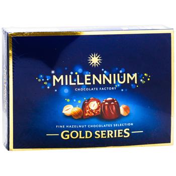 Цукерки Millennium Gold в молочному шоколаді з горіховим кремом та горіхами 205г - купити, ціни на Торба - фото 4