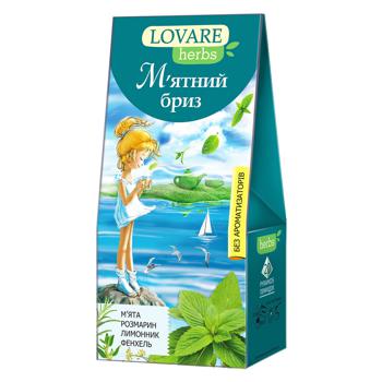 Чай травяной Lovare Herbs Мятный бриз 1,8г*20шт - купить, цены на КОСМОС - фото 1