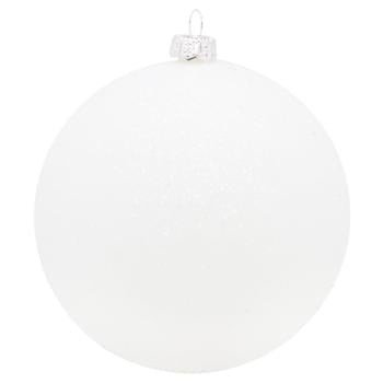 White Christmas Tree Ball 8cm - buy, prices for MegaMarket - photo 1