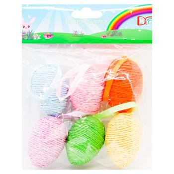 Zed Easter Eggs Decoration 4x6cm 6pcs - buy, prices for EKO Market - photo 1