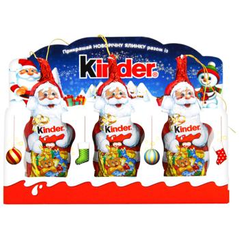 Фигурка шоколадная Kinder Санта Клаус  3шт 45г - купить, цены на КОСМОС - фото 3