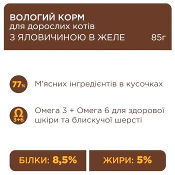 Корм вологий Club 4 Paws Premium з яловичиною для котів 18+6шт х 85г - купити, ціни на MasterZoo - фото 5