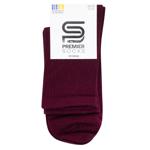 Шкарпетки Premier Socks Преміум жіночі з високою резинкою р.23-25 бордовий