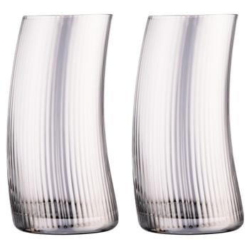 Ardesto Graphite Tall Glass Set 2pcs 500ml