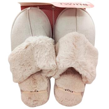 Twins 10963 HS-LUХ Сorduroy Gray Women's Slippers s.38/39