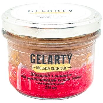 Мороженое Gelarty Шоколад с вишней и кусочками какао-бобов без лактозы и сахара 235мл