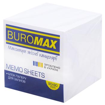 Buromax White Paper Notes Block 90*90*90mm - buy, prices for MegaMarket - photo 2