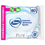 Туалетная бумага влажная Zewa Pure 80шт