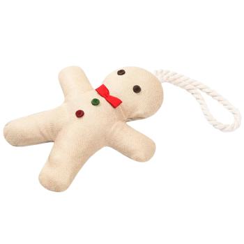 Pet Fun Новорічний Золотий пряник іграшка для собак 27,5х14,5 см - бежевий - купити, ціни на MasterZoo - фото 2