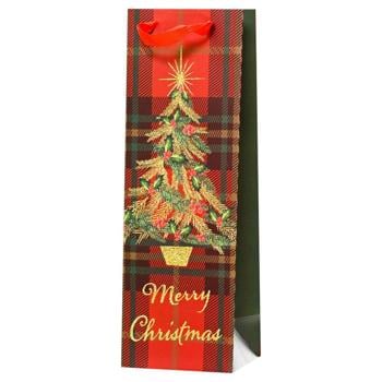 X-Mas Tree Gift Bag for Bottle 36x12x10cm - buy, prices for METRO - photo 1