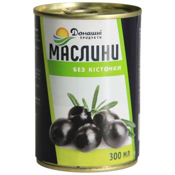 Domashni Produkty Pitted Black Olives 300ml - buy, prices for - photo 1