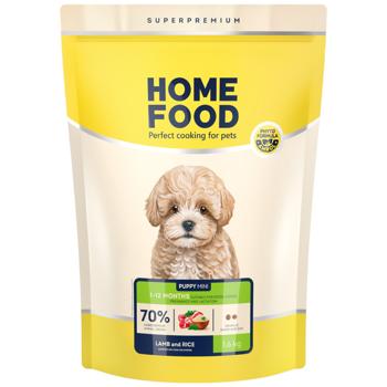 Корм сухой Home Food с ягненком и рисом для щенков малых пород 1,6кг - купить, цены на MasterZoo - фото 1
