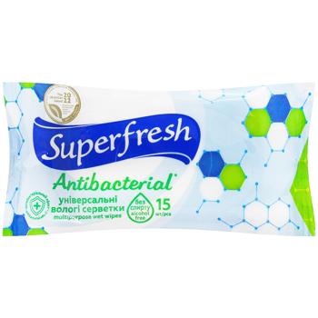 Серветки вологі Superfresh 15шт - купити, ціни на Чудо Маркет - фото 2