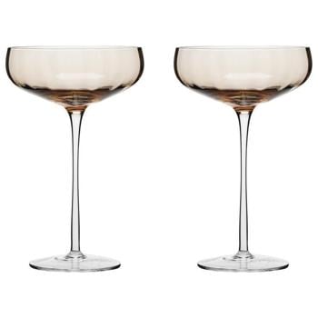 Набор бокалов Ardesto Black Mars Altair для шампанского золотистые 2шт 260мл - купить, цены на Таврия В - фото 1