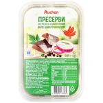 Оселедець Auchan 500г шматочки в олії