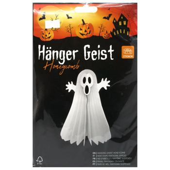Подвесной декор Призрак на Halloween объемный 27*36см - купить, цены на ULTRAMARKET - фото 1