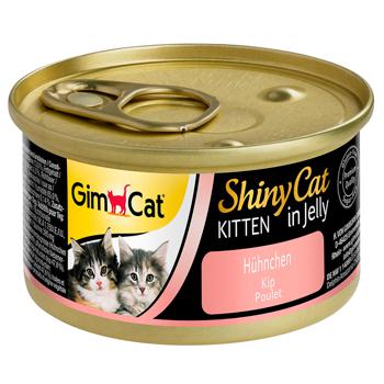 Корм влажный GimCat Shiny Cat с курицей для котят 70г - купить, цены на MasterZoo - фото 1