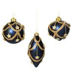 Decoris Blue Christmas Tree Decoration with Stars 8cm in assortment