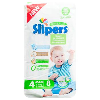 Підгузки Slipers S-204 4 Maxi 7-18кг 8шт - купити, ціни на КОСМОС - фото 2