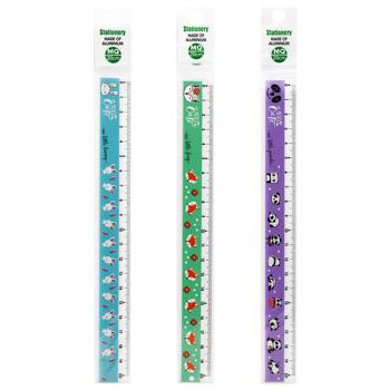 Aluminum Ruler with Color Print 20cm