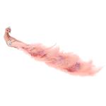 Koopman Peacock on a Clip Decoration 24cm Pink