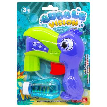 Пистолет-пузырькомет Попугай с раствором 55мл TS0581368 - купить, цены на КОСМОС - фото 1