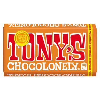 Шоколад Tony's Chocolonely Karamell Meersalz 90г - купить, цены на Auchan - фото 1