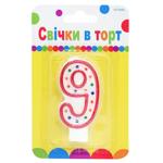Свеча для торта Party Favors Цифра 9
