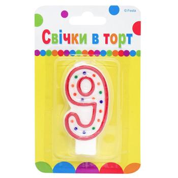 Party Favors Number 9 Cake Candle - buy, prices for NOVUS - photo 1