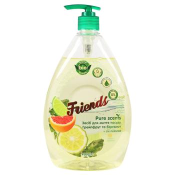 Средство для мытья посуды Friends Грейпфрут и бергамот 900г - купить, цены на Чудо Маркет - фото 1