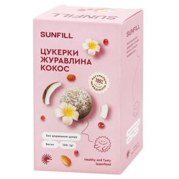 Цукерки Sunfill з журавлиною та кокосом 120г - купити, ціни на NOVUS - фото 1